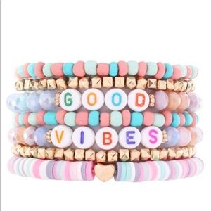 Good Vibes bracelet stack